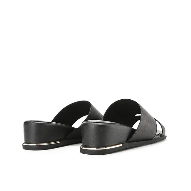Hush Puppies Sandal Wanita Wedges Clover In Black