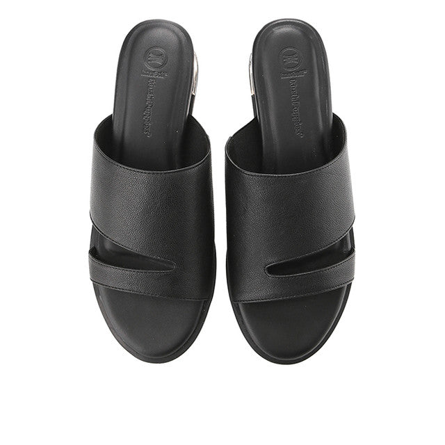 Hush Puppies Sandal Wanita Wedges Clover In Black