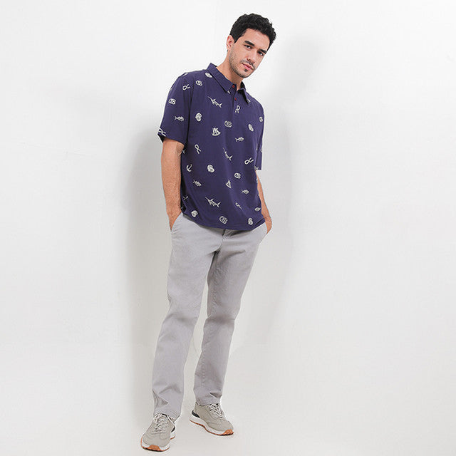 Obermain Pakaian Pria Polo Anchor In Navy