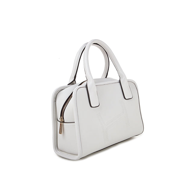 Cass Top Handle L In White