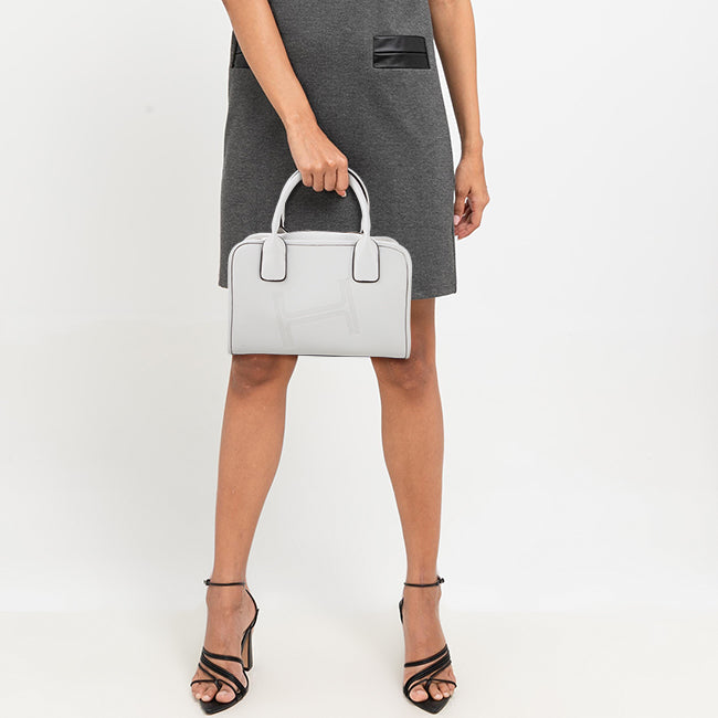Cass Top Handle L In White