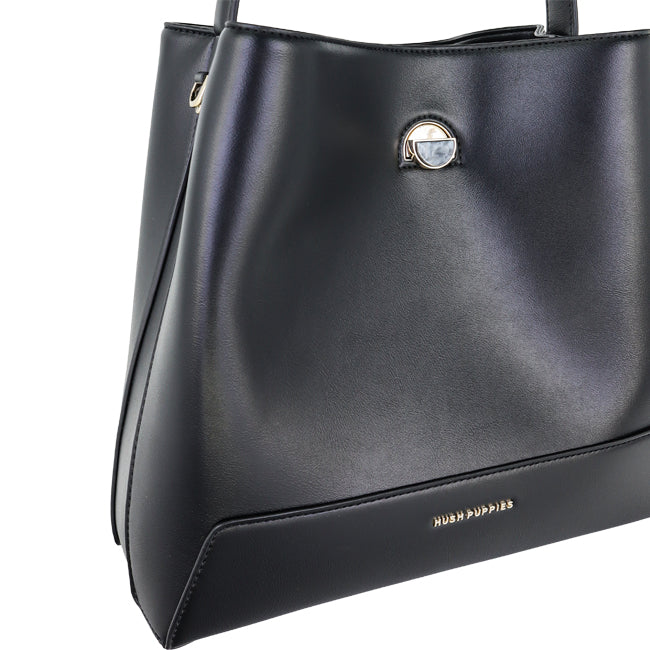 Hush Puppies Tas Wanita Tortee Satchel In Black