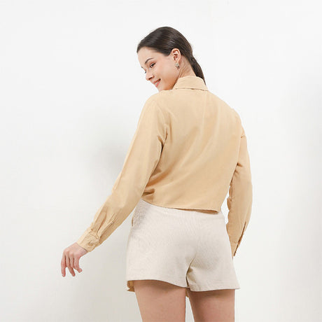 Hush Puppies Pakaian Wanita Shirt Clay In Khaki