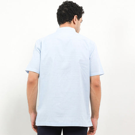 Hush Puppies Pakaian Pria Shirt Kofta In Light Blue