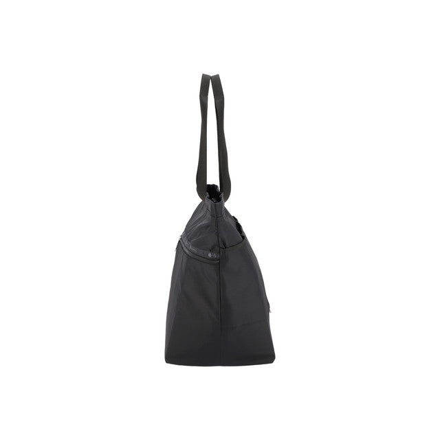 Carlin Zip Top Tote Bag In Recycled Black
