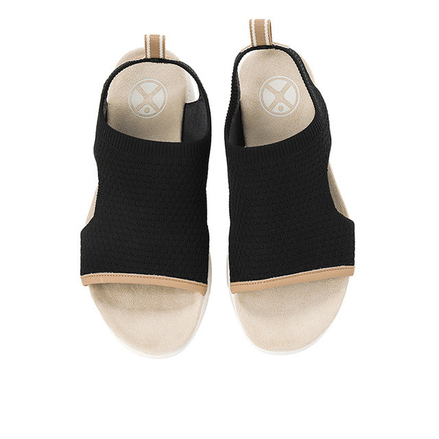 Hush Puppies Wanita Sling Back Breathe Knit Sandal In Black