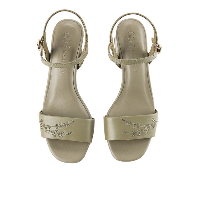 Hush Puppies Sandal Wanita Heels Fiore Amber In Olive