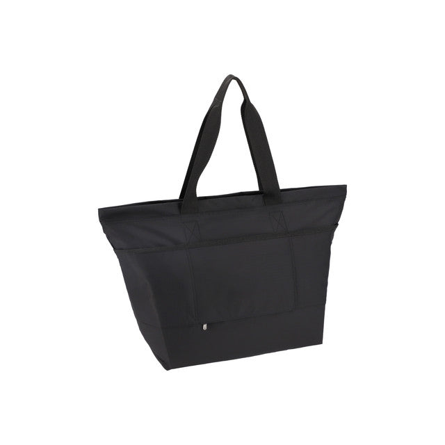 Carlin Zip Top Tote Bag In Recycled Black