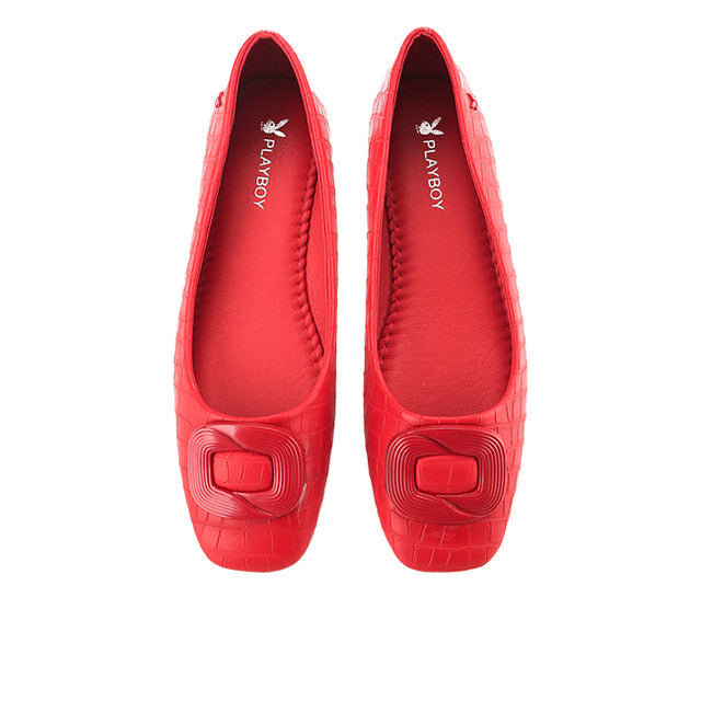 Playboy Sepatu Wanita Flats Zenaida In Red