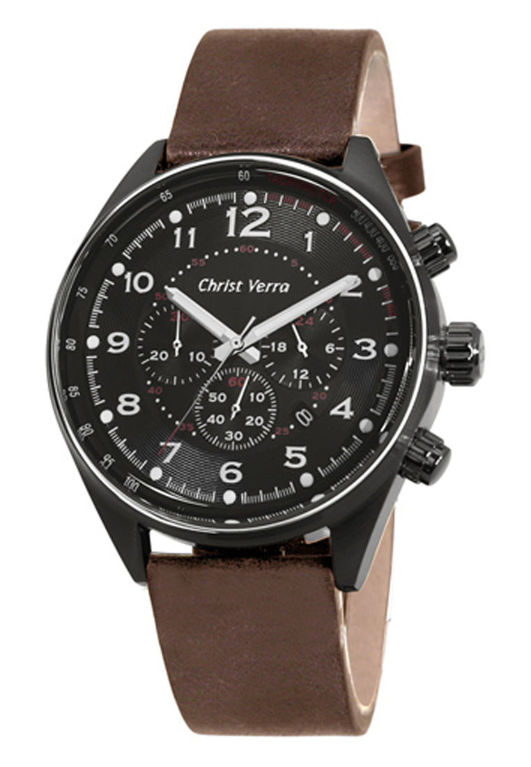 Christ Verra Men'S Watches Cv 71176G-26 Blk/Brn
