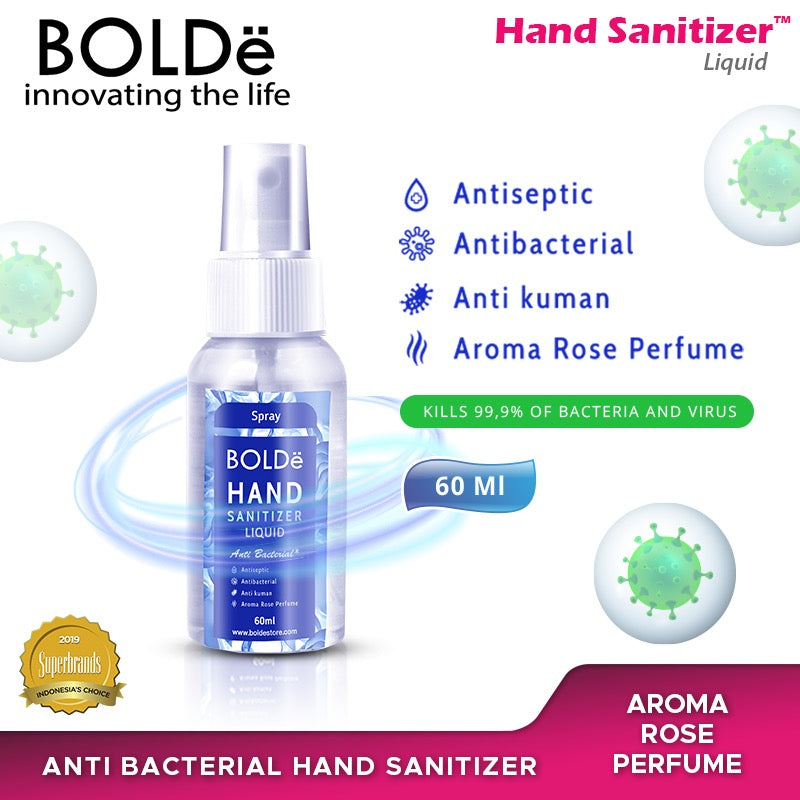Bolde Liquid Hand Sanitizer Rose 60 Ml