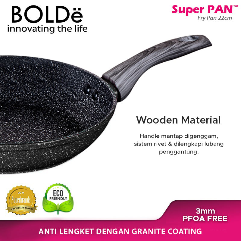 BOLDe Super Pan Fry Pan 22 cm Black Pink