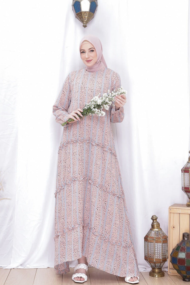 Naomi Soft Brown dress (motif dot)