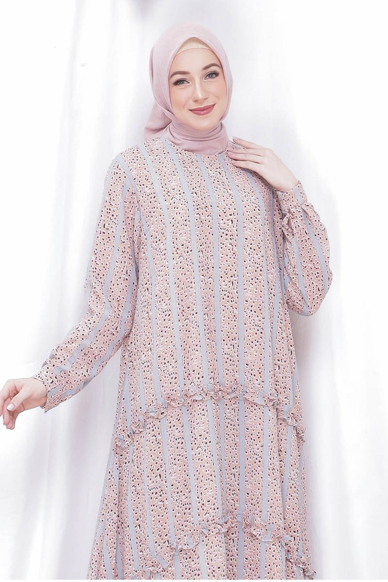 Naomi Soft Brown dress (motif dot)