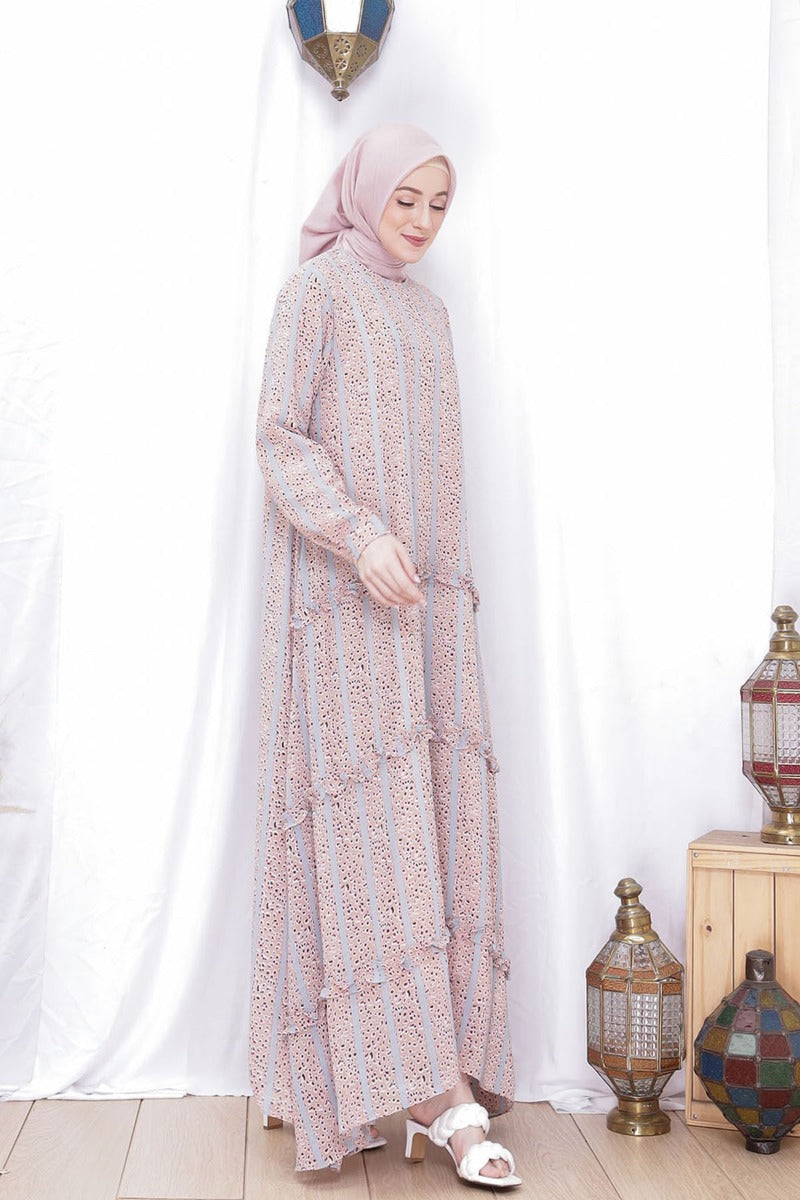 Naomi Soft Brown dress (motif dot)