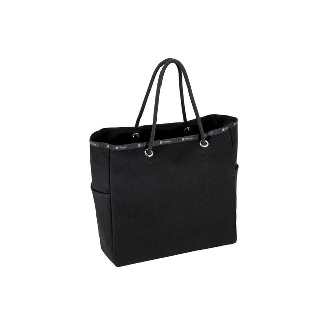 Canvas Easy Tote In Jet Black Canvas
