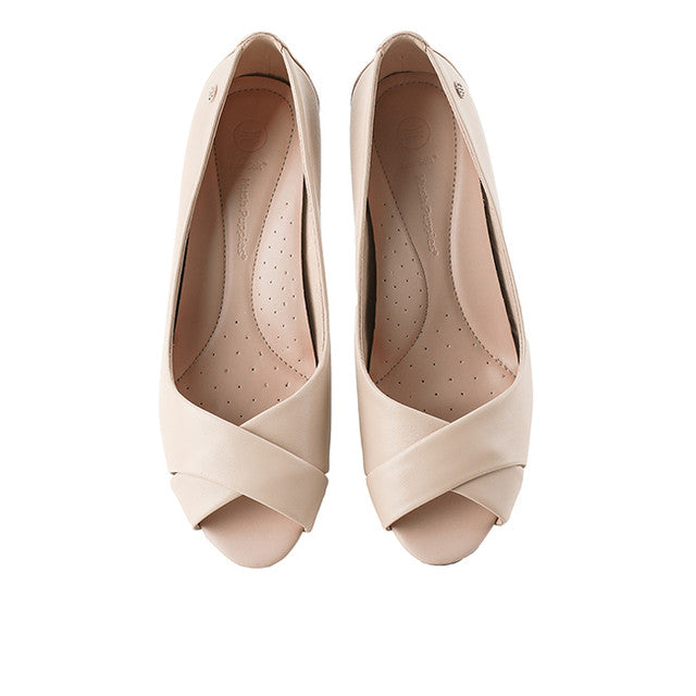 Hush Puppies Sepatu Wanita Wedges Monza Payton In Nude