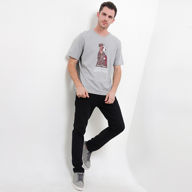 Hush Puppies Pakaian Pria T Shirt Hh Sebastian In Gray