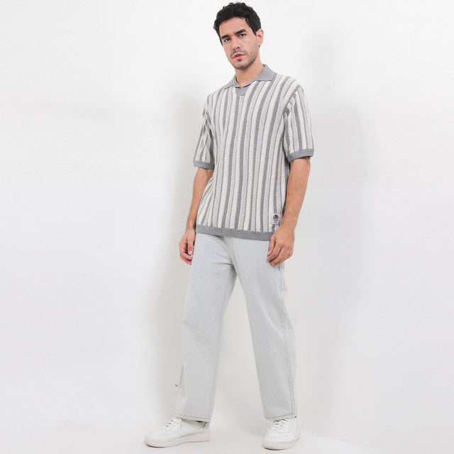 Obermain Pakaian Pria Polo Flint In Light Grey