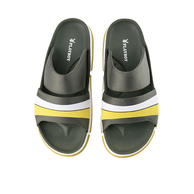 Playboy Sandal Pria Slide Pycard Strapt In Olive 41
