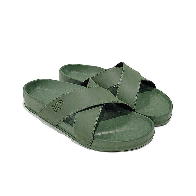 Hush Puppies Sandal Pria Sandals Burton Cross In Sage