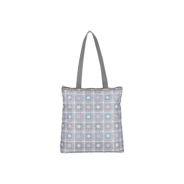 Easy Magazine Tote In Pastel Geometric Lace