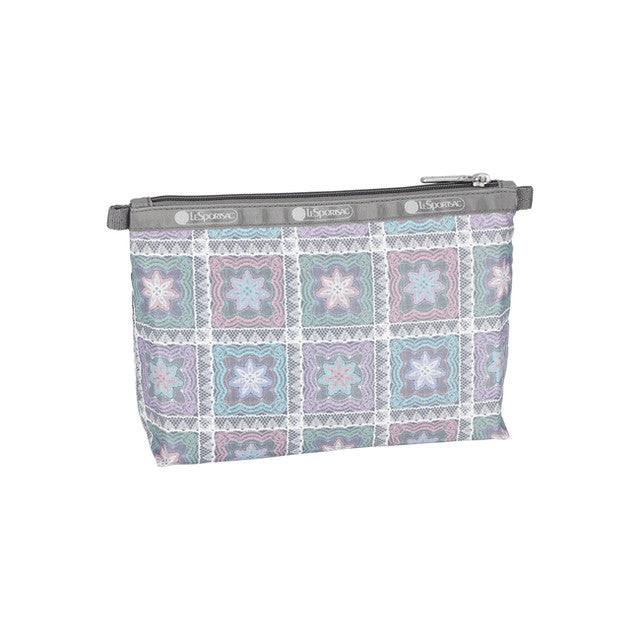 LeSportsac Aksesoris Wanita Cosmetic Clutch In Pastel Geometric Lace