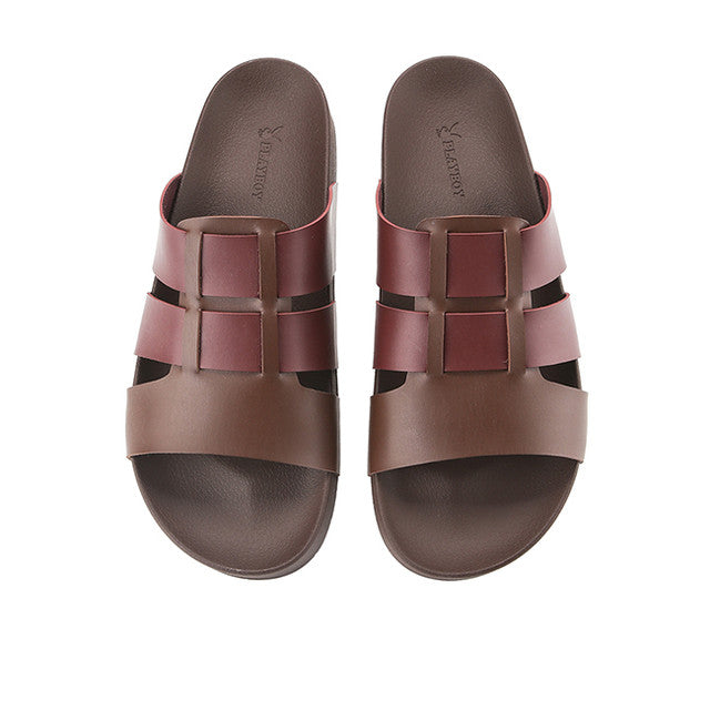 Johan Mule In Maroon/Dark Brown