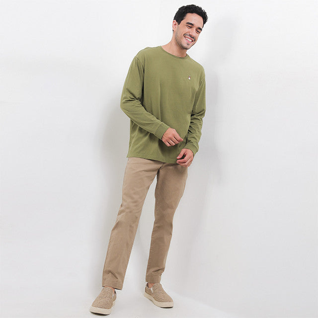 Hush Puppies Pakaian Pria Sweater Leonardo In Olive