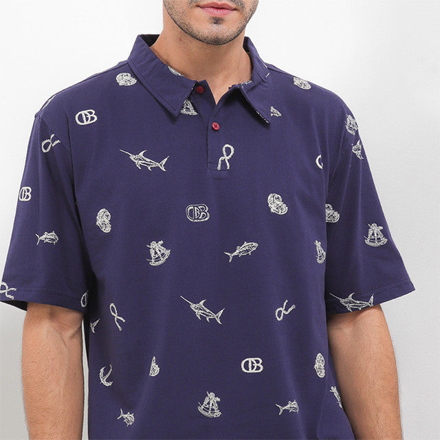 Obermain Pakaian Pria Polo Anchor In Navy