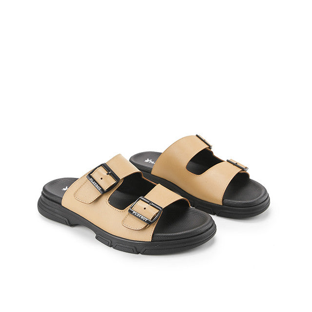Playboy Sandal Pria Straps Jeremy Double Strap In Khaki