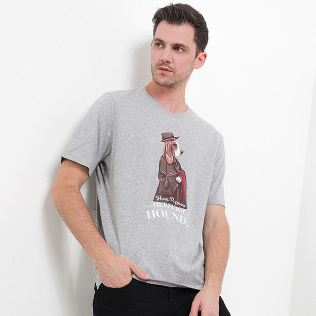 Hush Puppies Pakaian Pria T Shirt Hh Sebastian In Gray