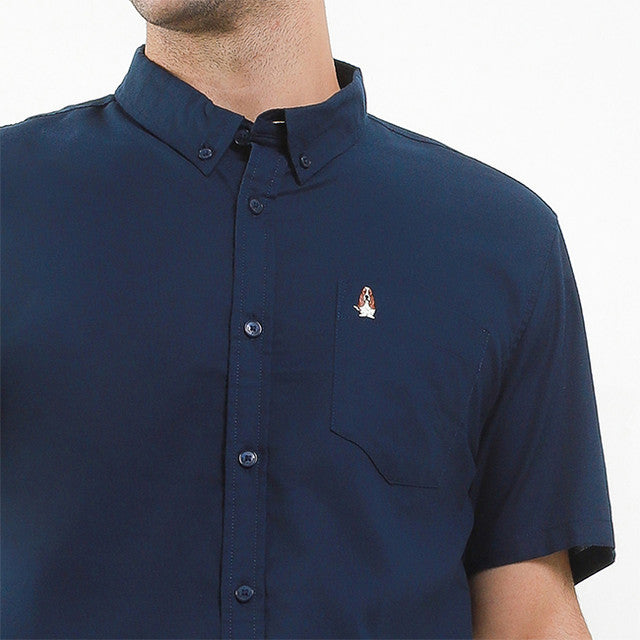 Hush Puppies Pakaian Pria Shirt Dillion 2 In Navy