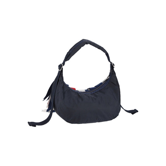 Small Fringe Hobo In Blue/ Red/ White Fringe