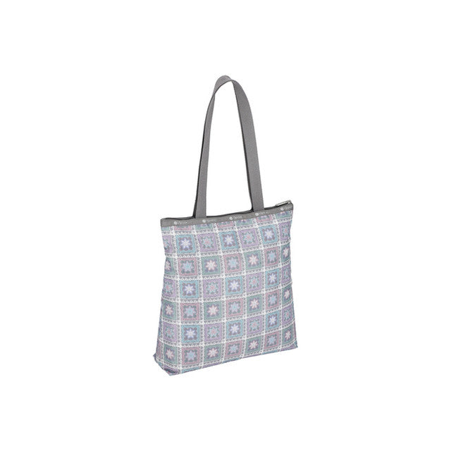 Easy Magazine Tote In Pastel Geometric Lace