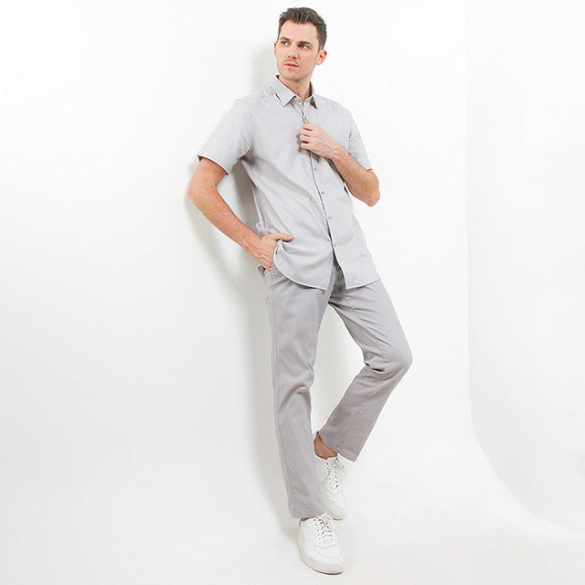 Hush Puppies Pakaian Pria Shirt 955 Reef In Grey