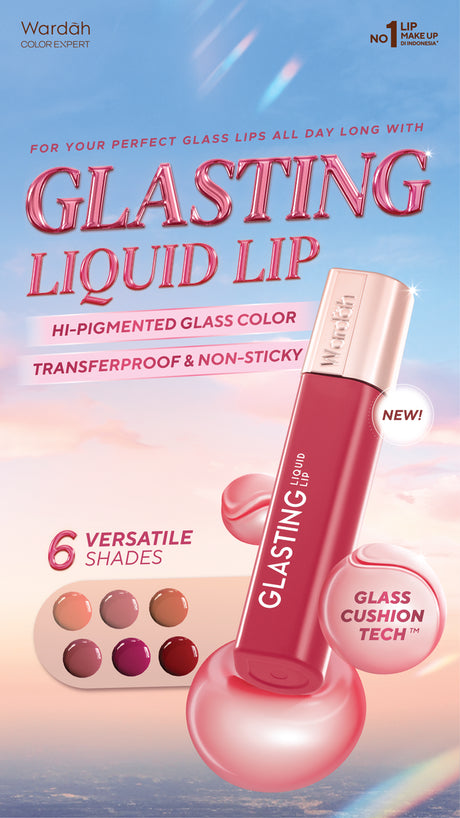Wardah Glasting Liquid Lip 06 Ruby Sparks