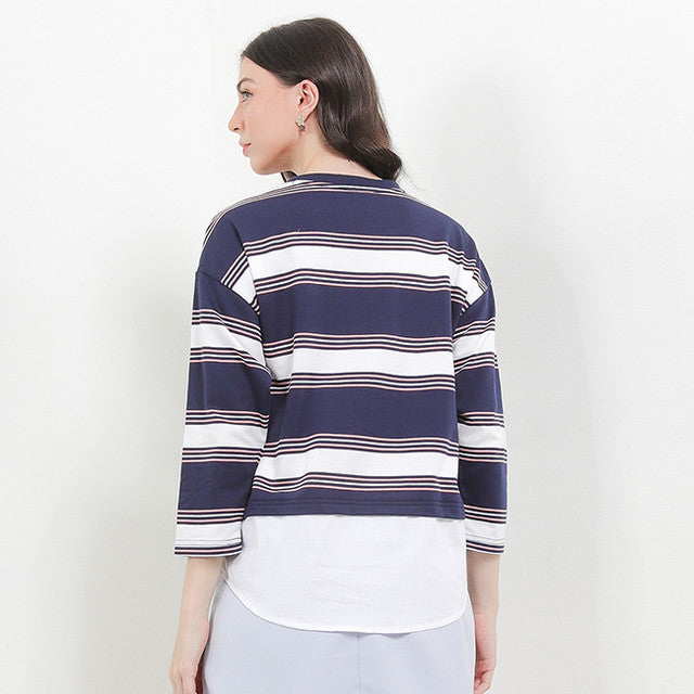 Hush Puppies Pakaian Wanita Blouse Antonella In Navy