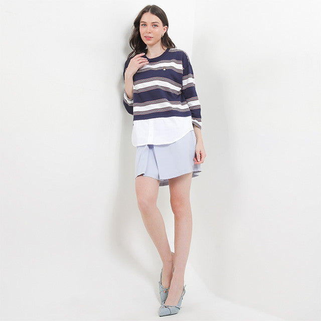 Hush Puppies Pakaian Wanita Blouse Antonella In Navy