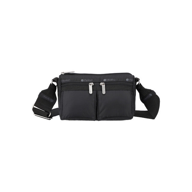 LeSportsac Tas Unisex Crossbody E/W Double Pocket Bag In Recycled Black