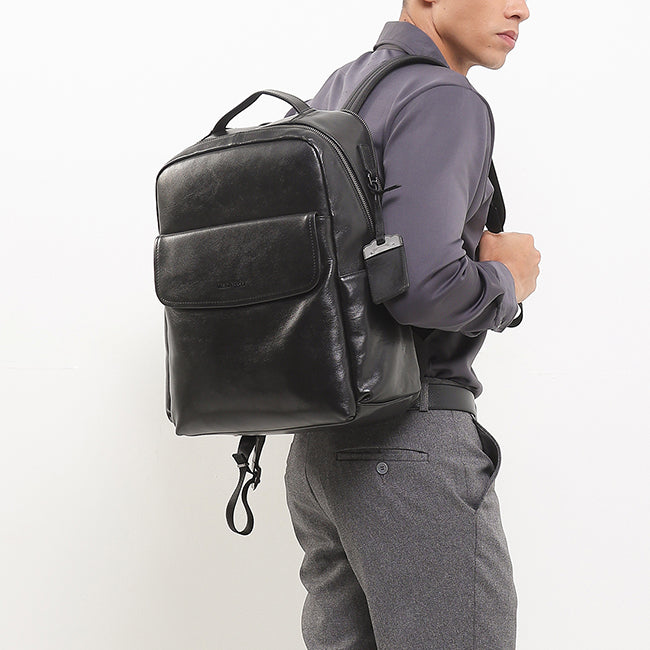 Hush Puppies Men Bags William Smith Backpack In Black