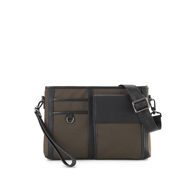 Hush Puppies Pria William Clutch / Messenger Bag In Khaki