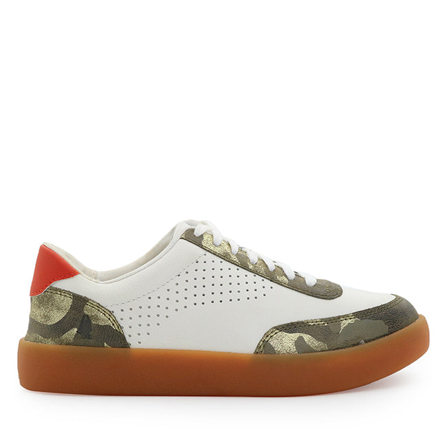 Hush Puppies Sepatu Casual Wanita Charlie Laceup In Camo Multi Suede