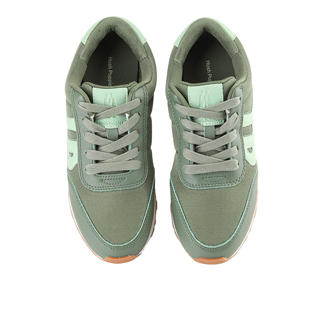 Hush Puppies Women Shoes Seventy Eight In Olivine Leather