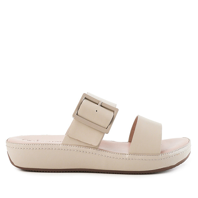Hush Puppies Sandal Platform Wanita Debra Ellies In Beige