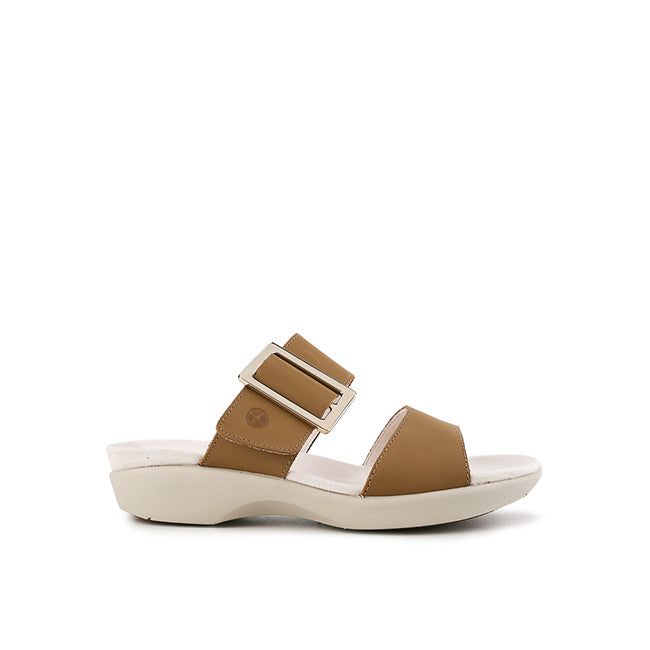 Hush Puppies Shoes Wanita Dorri 2 Band Slide In Tan