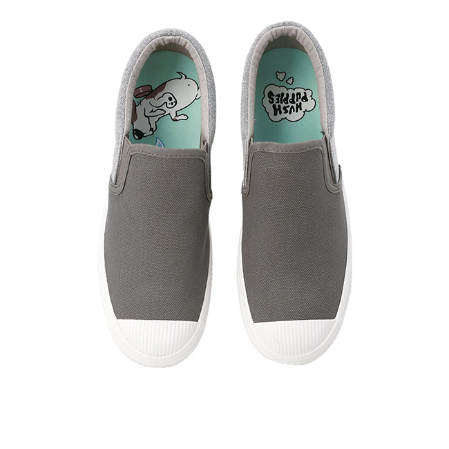 Hush Puppies Sepatu Slip On Wanita Jaycee Lazy Dog Slip On In Grey