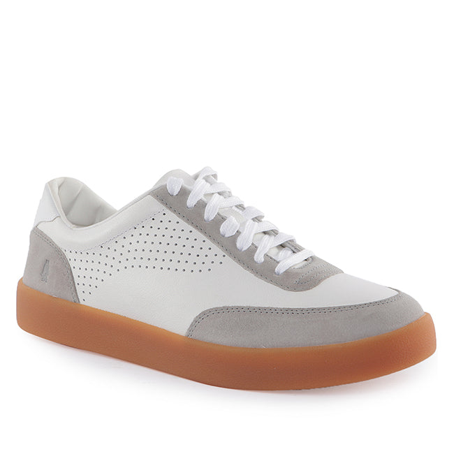 Hush Puppies Sepatu Casual Pria Charlie Laceup In White Grey