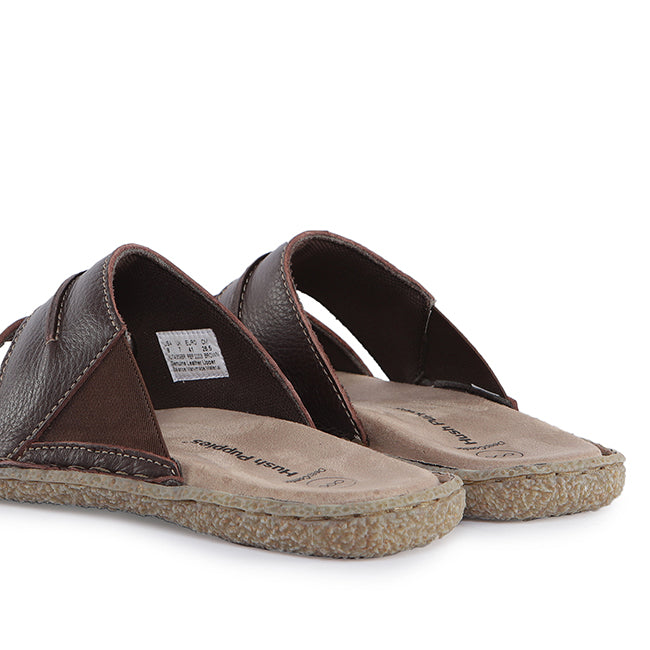 Hush Puppies Sandal Pria Fentor Ii - Slide In Brown