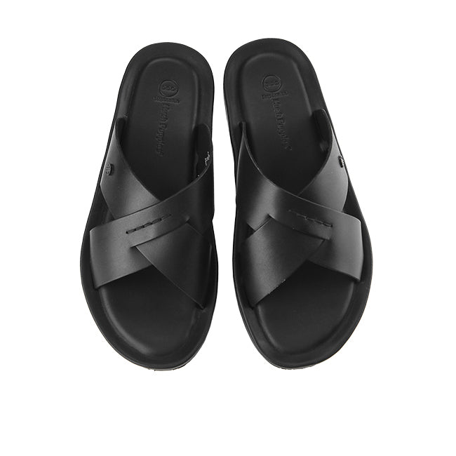 Hush Puppies Sandal Pria Spear Axel Cross In Black